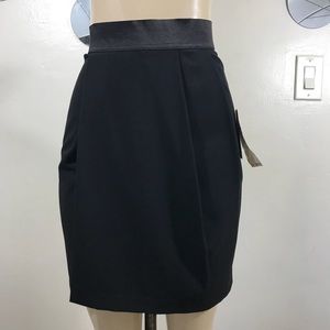 Kenneth Cole reaction rich black mini skirt size4